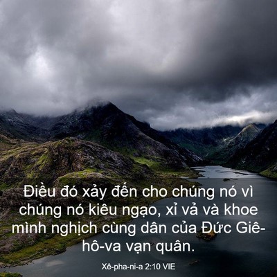 Picture 03 - Xê-pha-ni-a 2:10 VIE - Điều đó xảy đến cho chúng nó vì - Bible Verse Picture