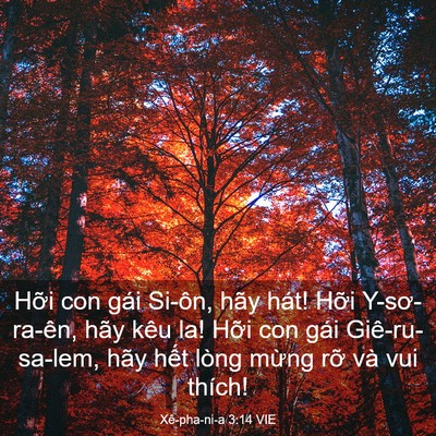 Picture 03 - Xê-pha-ni-a 3:14 VIE - Hỡi con gái Si-ôn, hãy hát! Hỡi - Bible Verse Picture