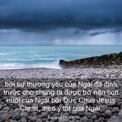 Picture 03 - Ê-phê-sô 1:5 VIE - bởi sự thương yêu của Ngài đã định - Bible Verse Picture