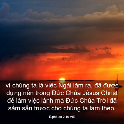 Picture 03 - Ê-phê-sô 2:10 VIE - vì chúng ta là việc Ngài làm ra, đã - Bible Verse Picture