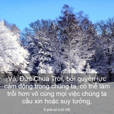 Picture 03 - Ê-phê-sô 3:20 VIE - Vả, Đức Chúa Trời, bởi quyền lực - Bible Verse Picture