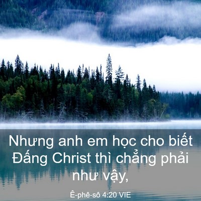 Picture 03 - Ê-phê-sô 4:20 VIE - Nhưng anh em học cho biết Đấng Christ - Bible Verse Picture