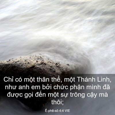 Picture 03 - Ê-phê-sô 4:4 VIE - Chỉ có một thân thể, một Thánh Linh, - Bible Verse Picture