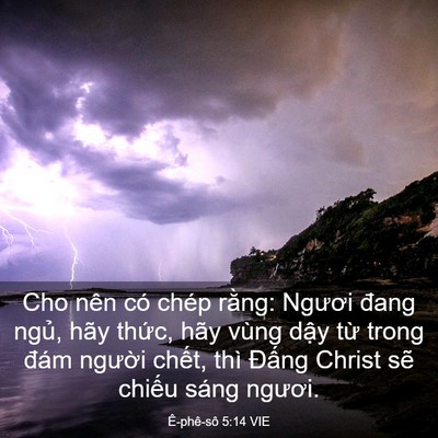 Picture 03 - Ê-phê-sô 5:14 VIE - Cho nên có chép rằng: Ngươi đang ngủ, - Bible Verse Picture