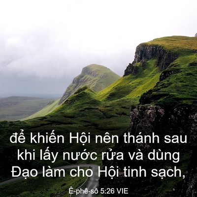 Picture 03 - Ê-phê-sô 5:26 VIE - để khiến Hội nên thánh sau khi lấy - Bible Verse Picture