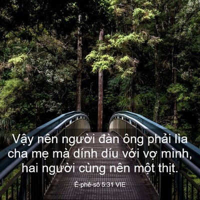 Picture 03 - Ê-phê-sô 5:31 VIE - Vậy nên người đàn ông phải lìa cha - Bible Verse Picture