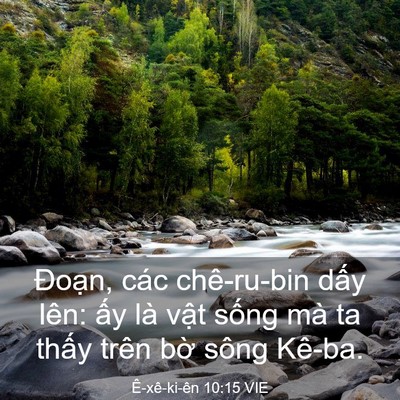 Picture 03 - Ê-xê-ki-ên 10:15 VIE - Đoạn, các chê-ru-bin dấy lên: ấy là - Bible Verse Picture
