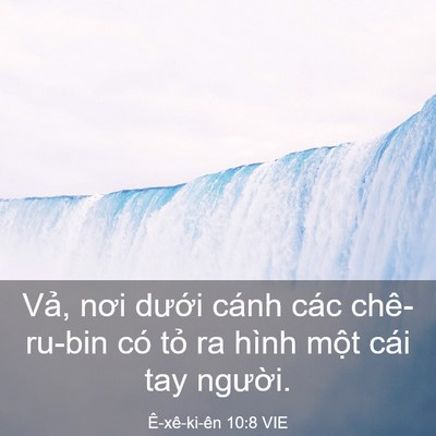 Picture 03 - Ê-xê-ki-ên 10:8 VIE - Vả, nơi dưới cánh các chê-ru-bin có - Bible Verse Picture