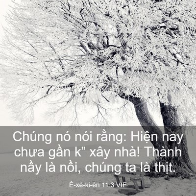 Picture 03 - Ê-xê-ki-ên 11:3 VIE - Chúng nó nói rằng: Hiện nay chưa gần - Bible Verse Picture