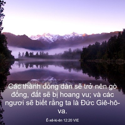 Picture 03 - Ê-xê-ki-ên 12:20 VIE - Các thành đông dân sẽ trở nên gò - Bible Verse Picture