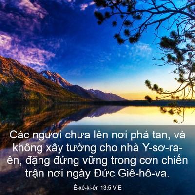 Picture 03 - Ê-xê-ki-ên 13:5 VIE - Các ngươi chưa lên nơi phá tan, và không - Bible Verse Picture
