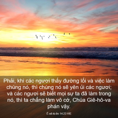 Picture 03 - Ê-xê-ki-ên 14:23 VIE - Phải, khi các ngươi thấy đường lối - Bible Verse Picture