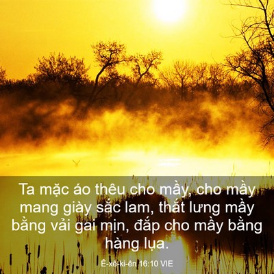 Picture 03 - Ê-xê-ki-ên 16:10 VIE - Ta mặc áo thêu cho mầy, cho mầy mang - Bible Verse Picture