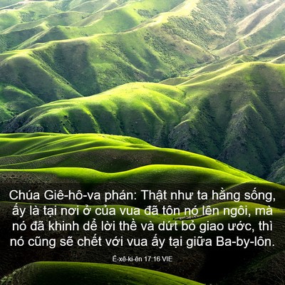 Picture 03 - Ê-xê-ki-ên 17:16 VIE - Chúa Giê-hô-va phán: Thật như ta hằng - Bible Verse Picture