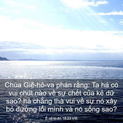 Picture 03 - Ê-xê-ki-ên 18:23 VIE - Chúa Giê-hô-va phán rằng: Ta há có vui - Bible Verse Picture