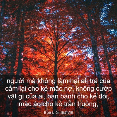 Picture 03 - Ê-xê-ki-ên 18:7 VIE - người mà không làm hại ai, trả của - Bible Verse Picture