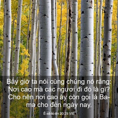 Picture 03 - Ê-xê-ki-ên 20:29 VIE - Bấy giờ ta nói cùng chúng nó rằng: Nơi - Bible Verse Picture
