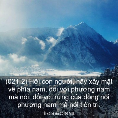 Picture 03 - Ê-xê-ki-ên 20:46 VIE - (021-2) Hỡi con người, hãy xây mặt về - Bible Verse Picture
