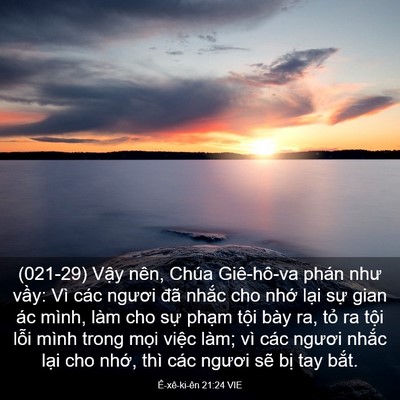 Picture 03 - Ê-xê-ki-ên 21:24 VIE - (021-29) Vậy nên, Chúa Giê-hô-va phán như - Bible Verse Picture