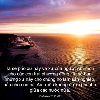 Picture 03 - Ê-xê-ki-ên 25:10 VIE - Ta sẽ phó xứ nầy và xứ của người - Bible Verse Picture