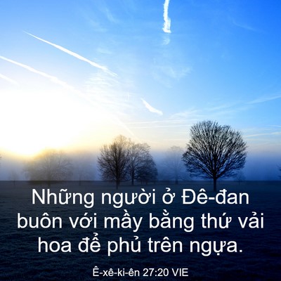 Picture 03 - Ê-xê-ki-ên 27:20 VIE - Những người ở Đê-đan buôn với mầy - Bible Verse Picture