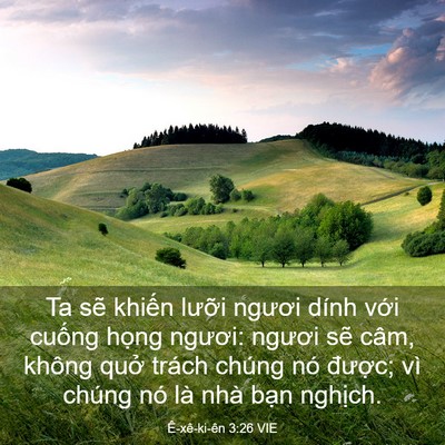 Picture 03 - Ê-xê-ki-ên 3:26 VIE - Ta sẽ khiến lưỡi ngươi dính với - Bible Verse Picture