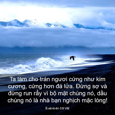 Picture 03 - Ê-xê-ki-ên 3:9 VIE - Ta làm cho trán ngươi cứng như kim - Bible Verse Picture