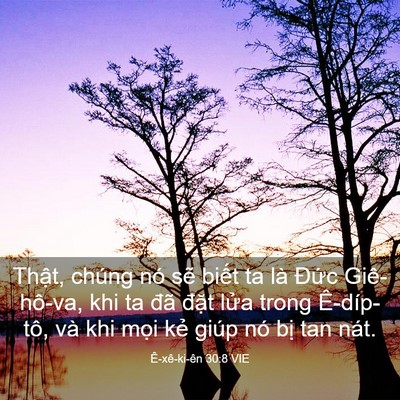 Picture 03 - Ê-xê-ki-ên 30:8 VIE - Thật, chúng nó sẽ biết ta là Đức - Bible Verse Picture