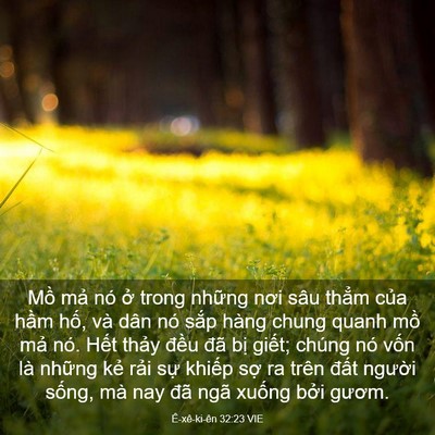 Picture 03 - Ê-xê-ki-ên 32:23 VIE - Mồ mả nó ở trong những nơi sâu thẳm - Bible Verse Picture