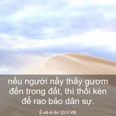 Picture 03 - Ê-xê-ki-ên 33:3 VIE - nếu người nầy thấy gươm đến trong - Bible Verse Picture