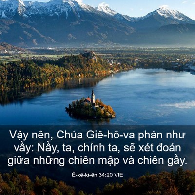Picture 03 - Ê-xê-ki-ên 34:20 VIE - Vậy nên, Chúa Giê-hô-va phán như vầy: - Bible Verse Picture