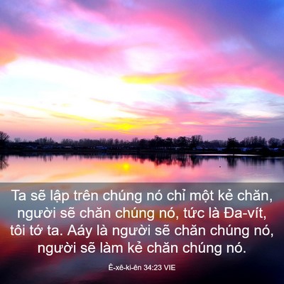 Picture 03 - Ê-xê-ki-ên 34:23 VIE - Ta sẽ lập trên chúng nó chỉ một kẻ - Bible Verse Picture