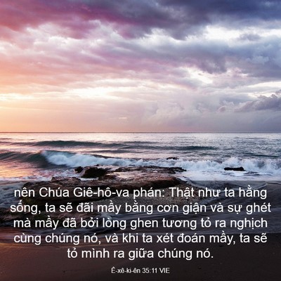 Picture 03 - Ê-xê-ki-ên 35:11 VIE - nên Chúa Giê-hô-va phán: Thật như ta - Bible Verse Picture