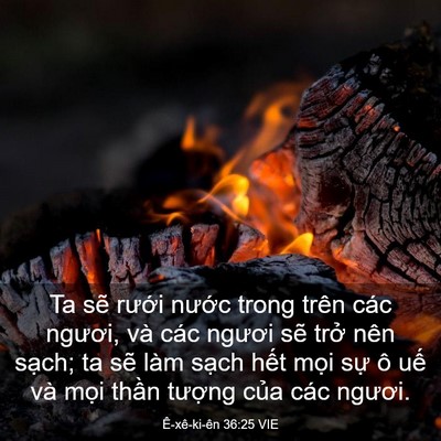 Picture 03 - Ê-xê-ki-ên 36:25 VIE - Ta sẽ rưới nước trong trên các ngươi, - Bible Verse Picture