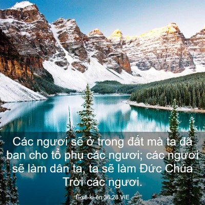 Picture 03 - Ê-xê-ki-ên 36:28 VIE - Các ngươi sẽ ở trong đất mà ta đã - Bible Verse Picture