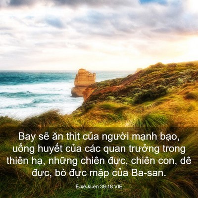 Picture 03 - Ê-xê-ki-ên 39:18 VIE - Bay sẽ ăn thịt của người mạnh bạo, - Bible Verse Picture