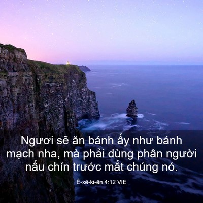 Picture 03 - Ê-xê-ki-ên 4:12 VIE - Ngươi sẽ ăn bánh ấy như bánh mạch - Bible Verse Picture