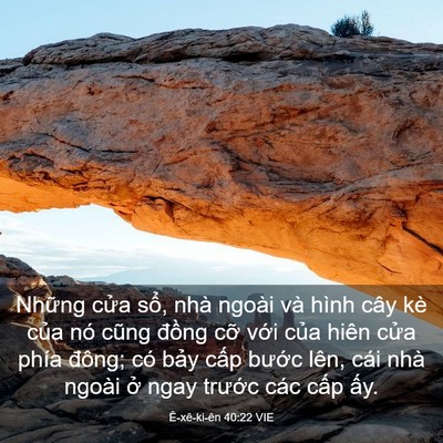 Picture 03 - Ê-xê-ki-ên 40:22 VIE - Những cửa sổ, nhà ngoài và hình cây - Bible Verse Picture