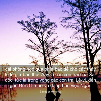 Picture 03 - Ê-xê-ki-ên 40:46 VIE - cái phòng ngó qua phía bắc để cho các - Bible Verse Picture