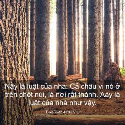 Picture 03 - Ê-xê-ki-ên 43:12 VIE - Nầy là luật của nhà: Cả châu vi nó - Bible Verse Picture