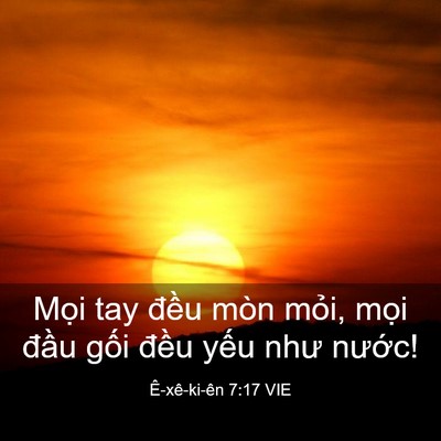 Picture 03 - Ê-xê-ki-ên 7:17 VIE - Mọi tay đều mòn mỏi, mọi đầu gối - Bible Verse Picture