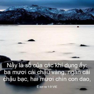 Picture 03 - Ê-xơ-ra 1:9 VIE - Nầy là số của các khí dụng ấy: ba - Bible Verse Picture