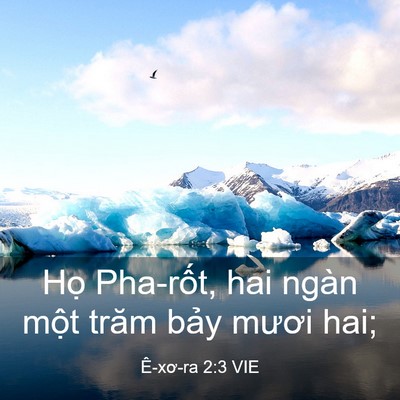 Picture 03 - Ê-xơ-ra 2:3 VIE - Họ Pha-rốt, hai ngàn một trăm bảy - Bible Verse Picture
