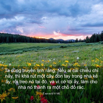 Picture 03 - Ê-xơ-ra 6:11 VIE - Ta cũng truyền lịnh rằng: Nếu ai cải - Bible Verse Picture