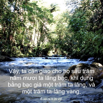 Picture 03 - Ê-xơ-ra 8:26 VIE - Vậy, ta cân giao cho họ sáu trăm năm - Bible Verse Picture