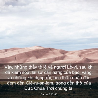 Picture 03 - Ê-xơ-ra 8:30 VIE - Vậy, những thầy tế lễ và người - Bible Verse Picture