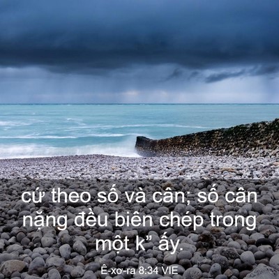 Picture 03 - Ê-xơ-ra 8:34 VIE - cứ theo số và cân; số cân nặng đều - Bible Verse Picture