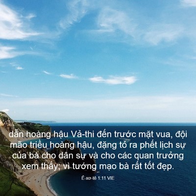 Picture 03 - Ê-xơ-tê 1:11 VIE - dẫn hoàng hậu Vả-thi đến trước mặt - Bible Verse Picture
