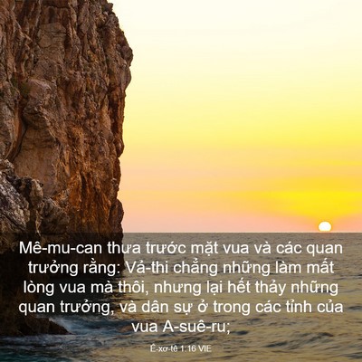 Picture 03 - Ê-xơ-tê 1:16 VIE - Mê-mu-can thưa trước mặt vua và các quan - Bible Verse Picture