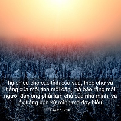 Picture 03 - Ê-xơ-tê 1:22 VIE - hạ chiếu cho các tỉnh của vua, theo - Bible Verse Picture
